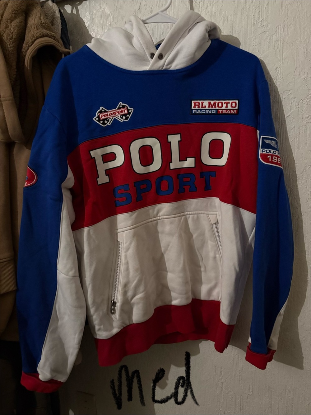 Polo by Ralph Lauren Blue/Red/White Polo Sport Hooded Sweater